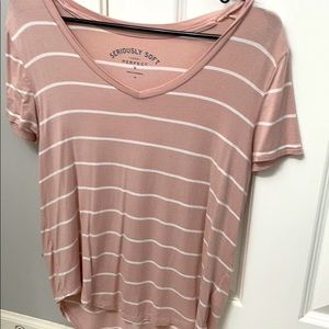 Pale Pink V-neck Women’s Tee